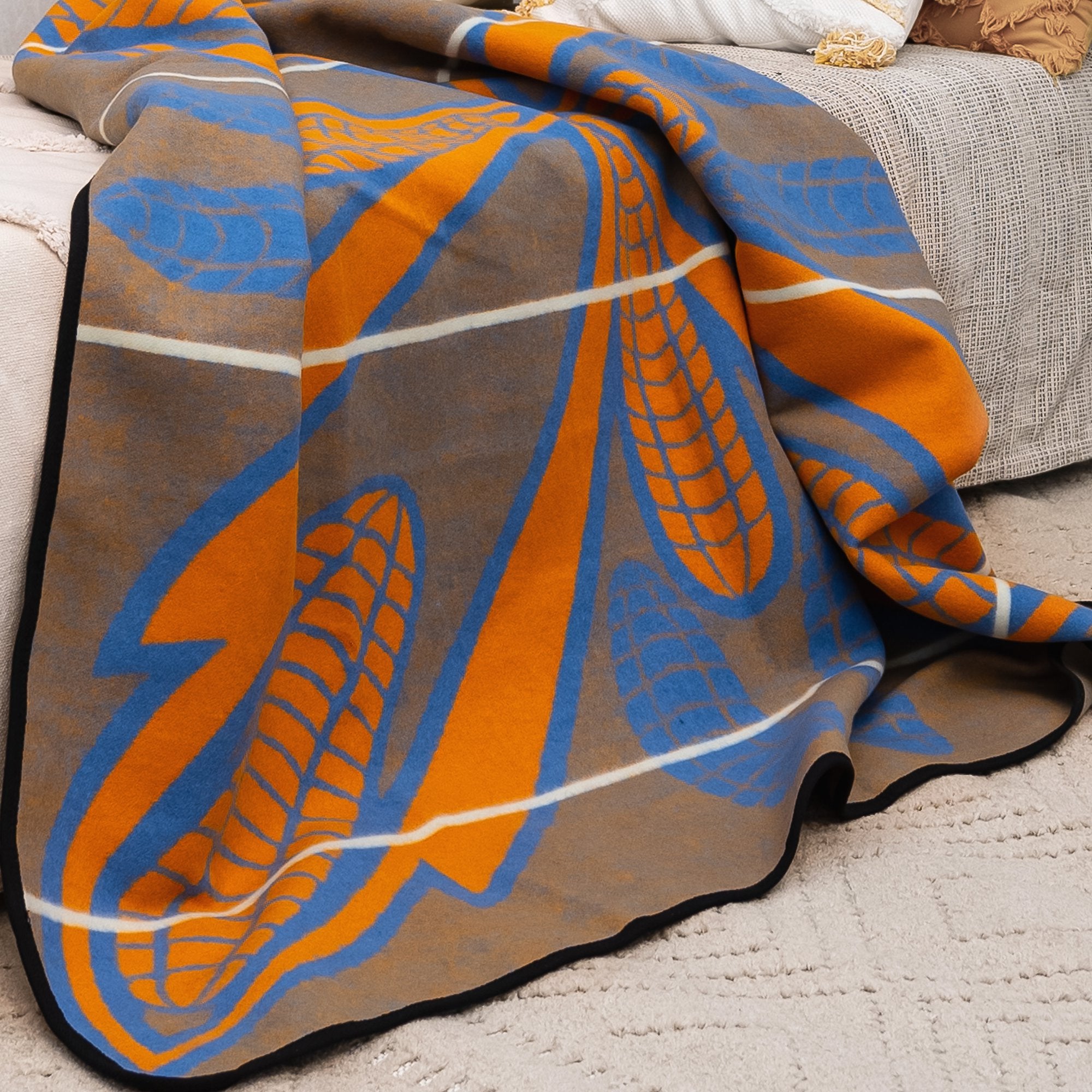 Wohndecke aus Merinowolle / Basotho-Decke – Duala – 165 x 155 cm