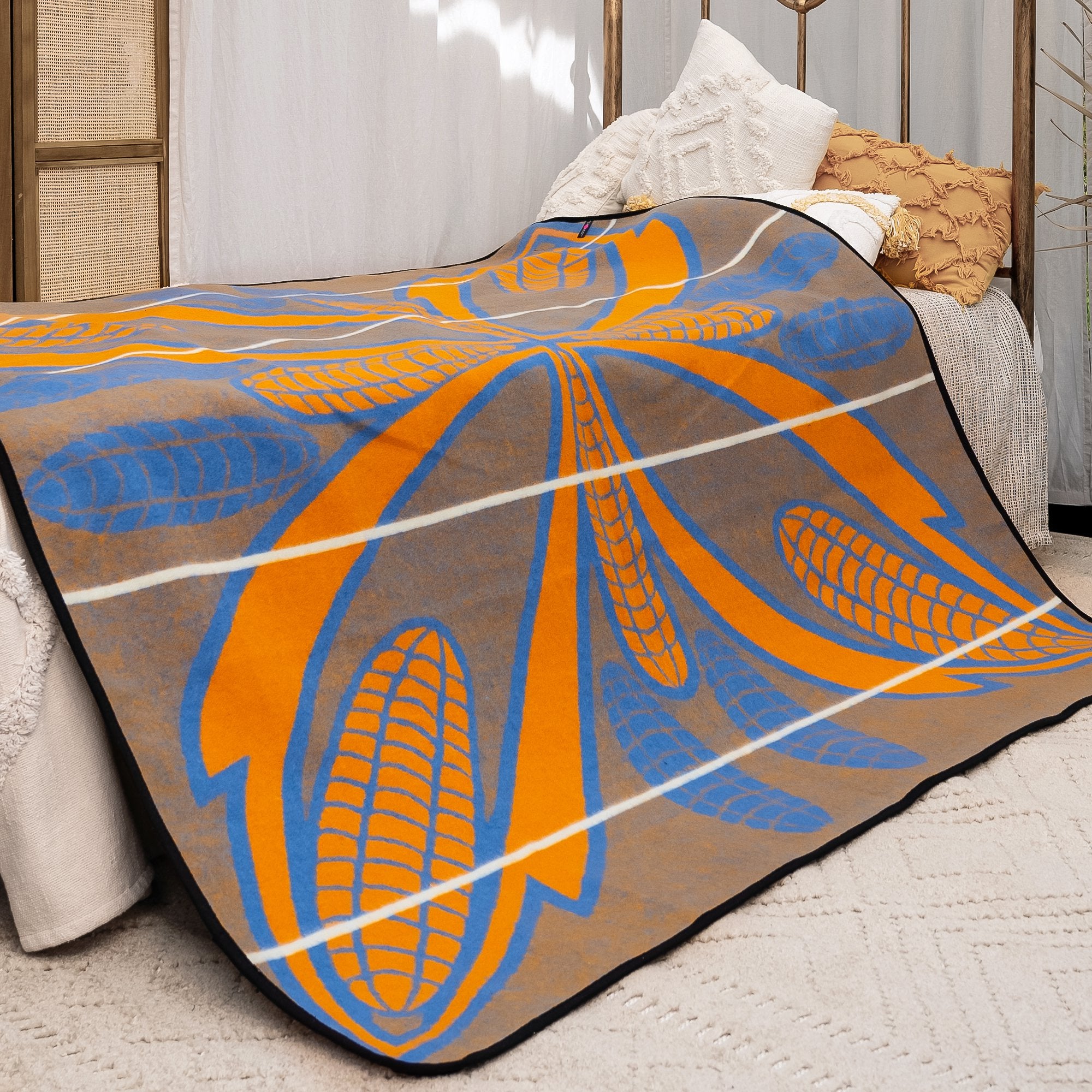 Wohndecke aus Merinowolle / Basotho-Decke – Duala – 165 x 155 cm