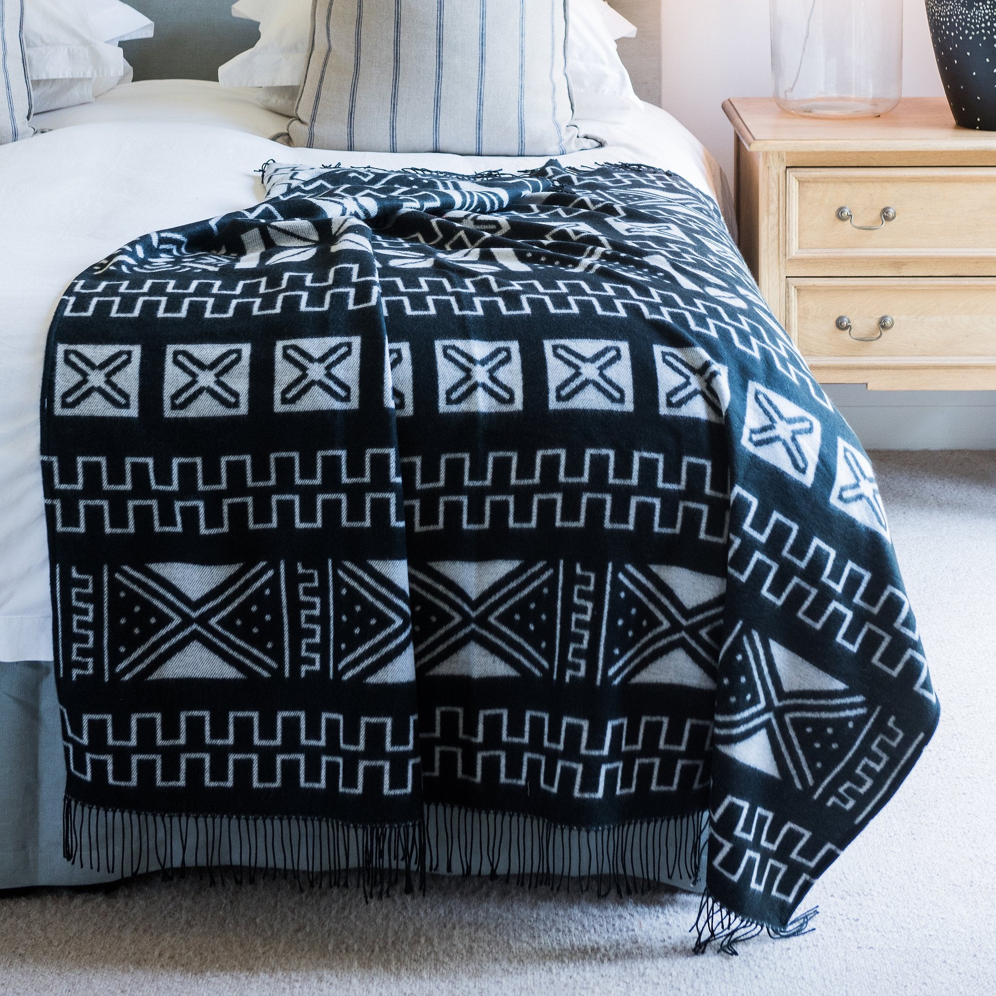 Cozy African pattern blanket - Mali - 180 x 130 cm