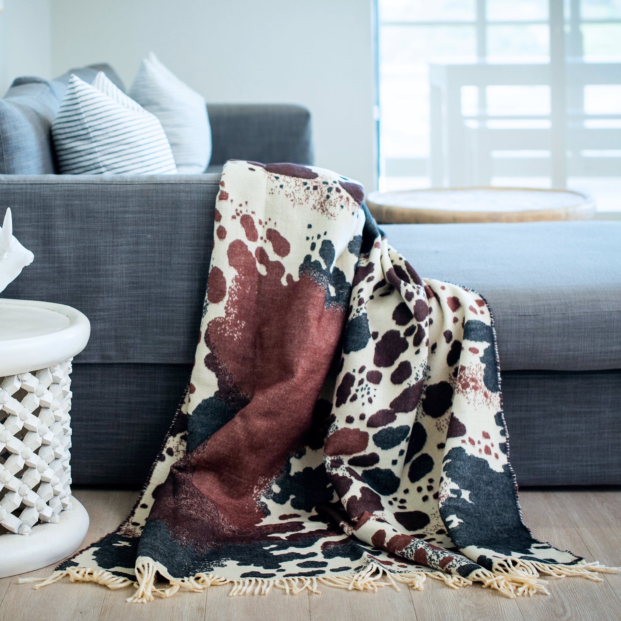 Cozy African sofa blanket - Nguni - 180 x 140 cm