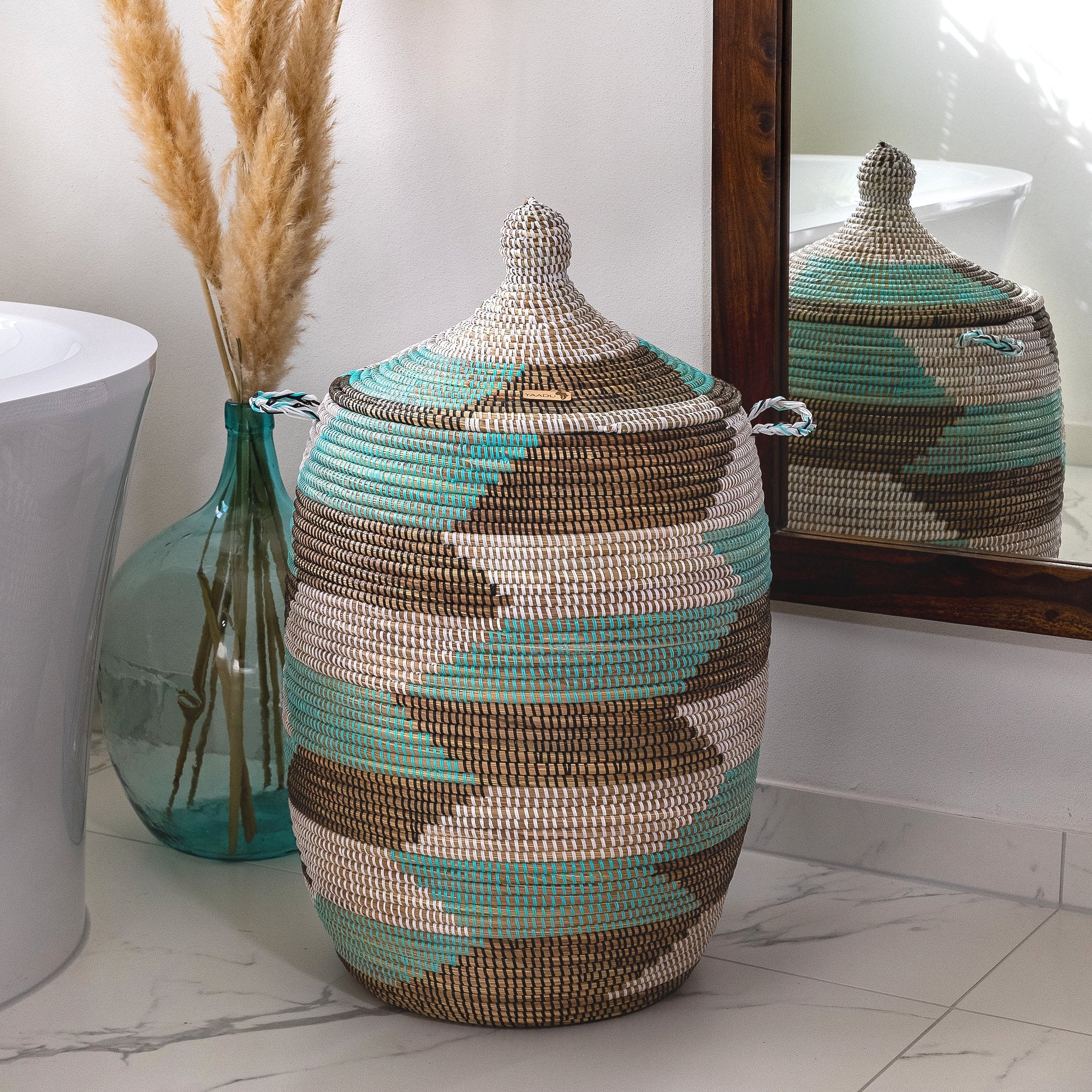 Wäschekorb mit traditionellem Deckel - large – Meroe
