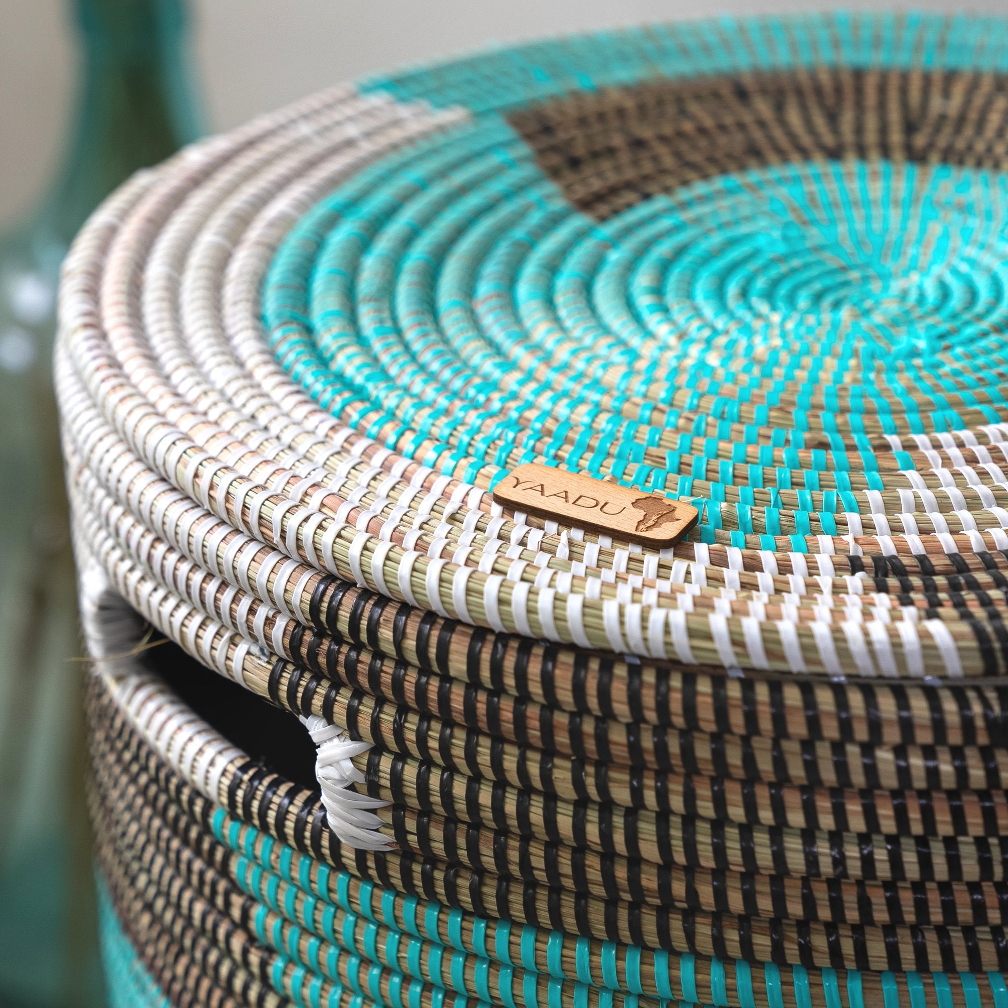 Wäschekorb mit flachem Deckel - large – Asmara