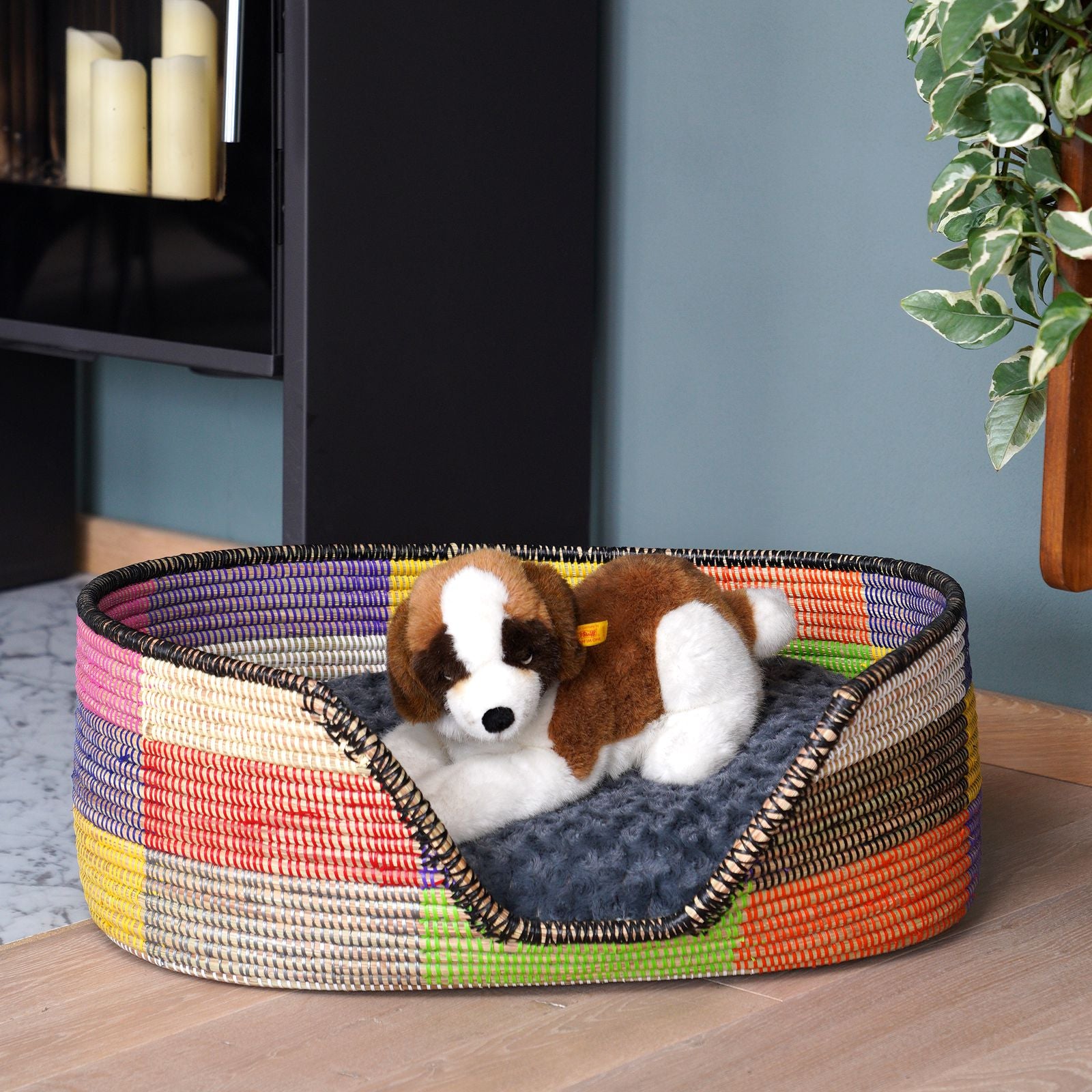Savanna grass dog basket – Milo