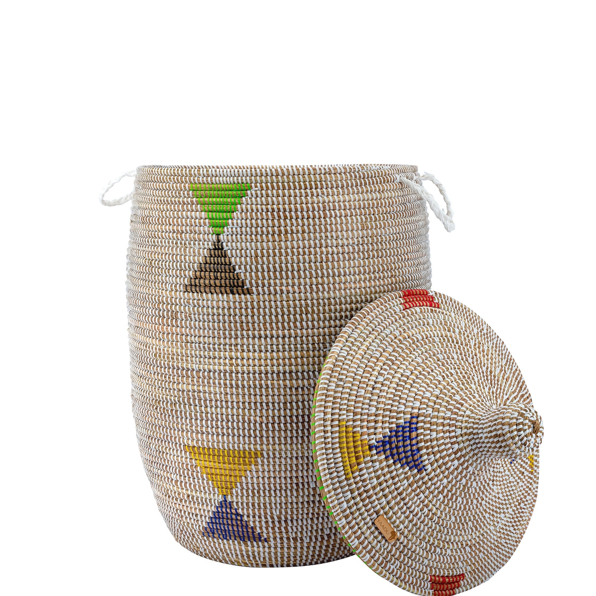 Wäschekorb mit traditionellem Deckel - large – Nubia