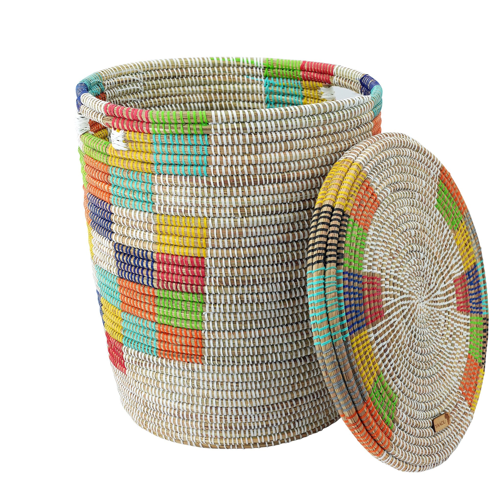 African XL Laundry Basket with Flat Lid - Numu